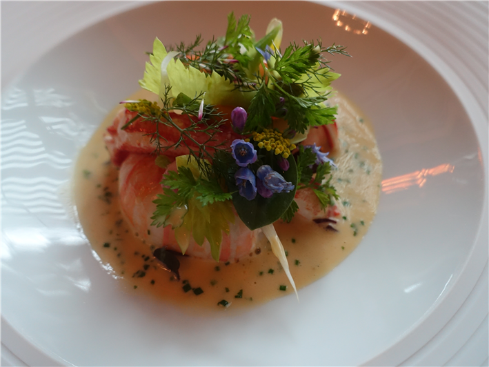 langoustines with herb nage